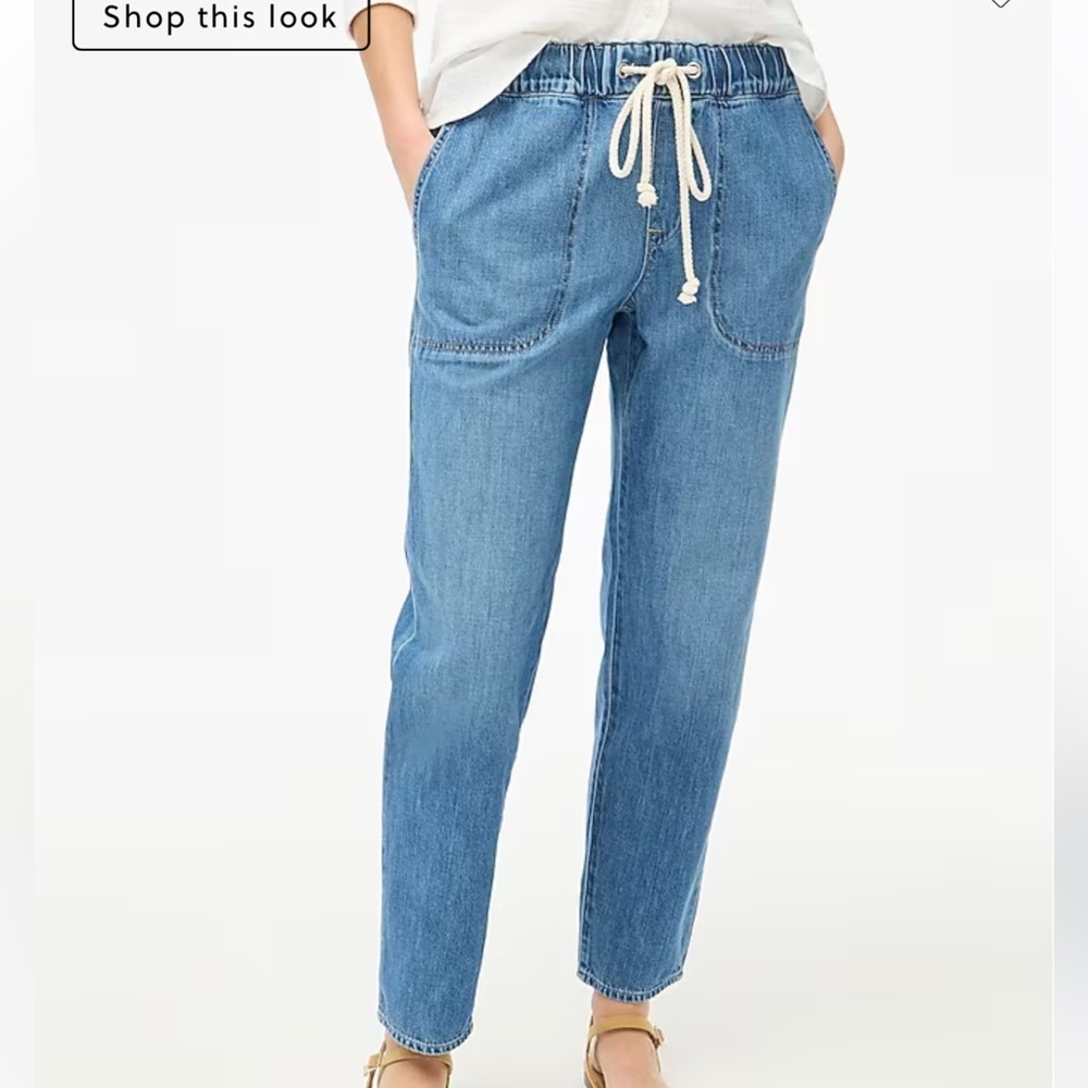 J Crew Denim Drawstring Pant